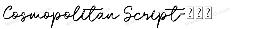 Cosmopolitan Script字体转换